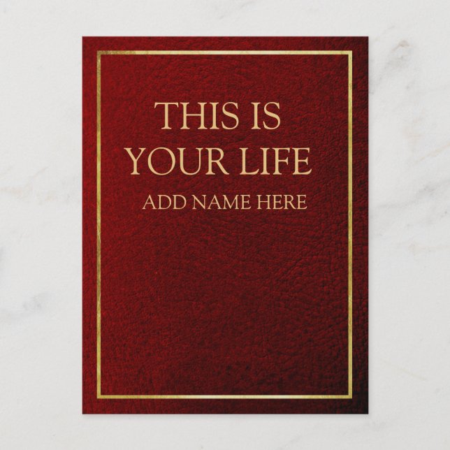 Das ist dein Leben Funny Parody Personalisiert Postkarte (Vorderseite)