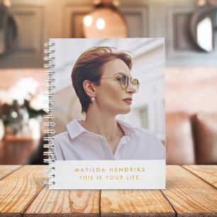 Das ist dein Leben   Modernes Gold Foto Memory Boo Notizbuch