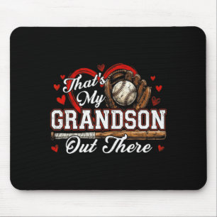 Das ist der Enkel da draußen Frauen Baseball Oma Mousepad