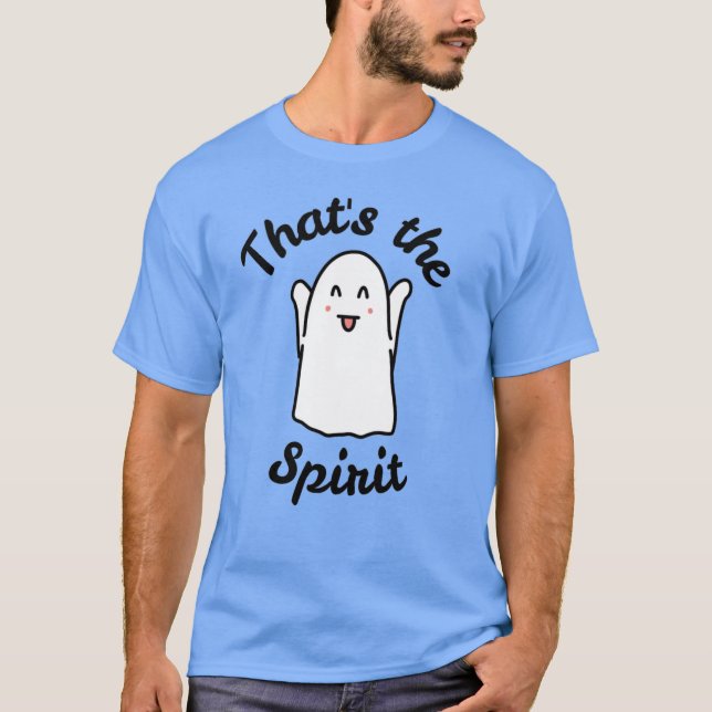 Das ist der Geist - Niedliches Happy Ghost Design T-Shirt (Vorderseite)