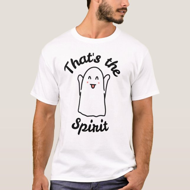 Das ist der Geist - Niedliches Happy Ghost Design T-Shirt (Vorderseite)