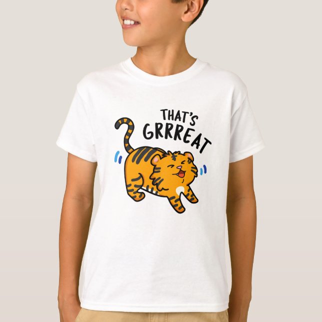 Das ist der große Funny Funny Tiger Growl Pun T-Shirt (Vorderseite)