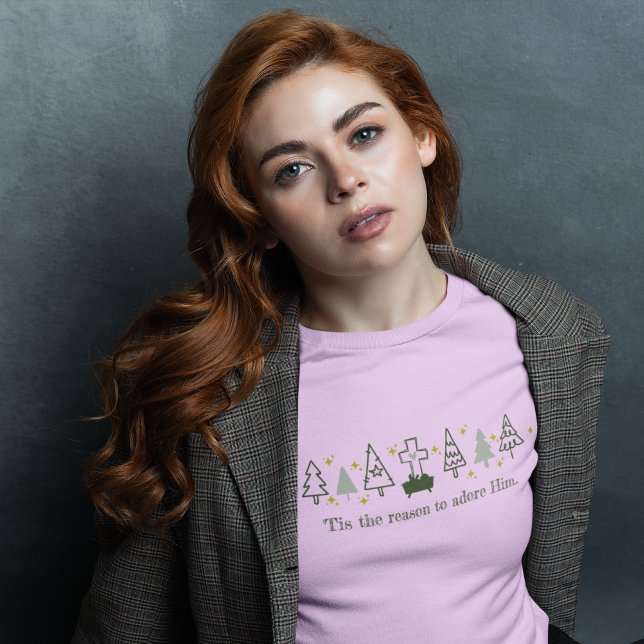 DAS IST DER GRUND Christliche Weihnachtskrippe Pin T-Shirt (Von Creator hochgeladen)