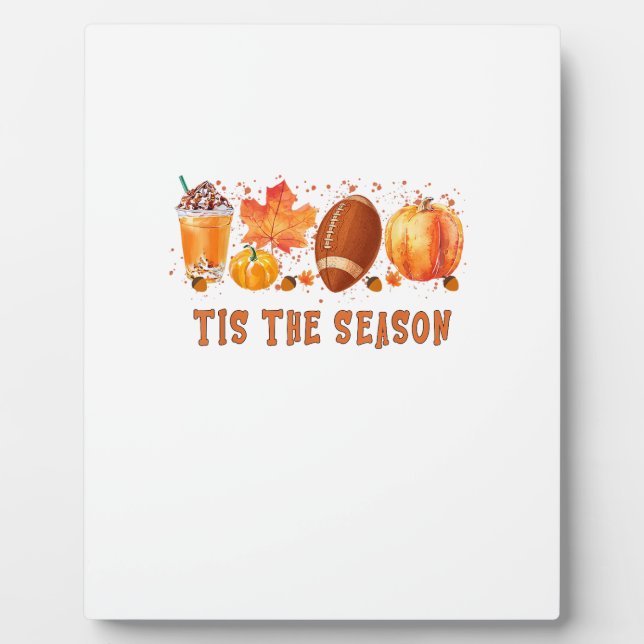 Das ist der Herbst der Saison Leopard Fußball Fotoplatte (Vorderseite)
