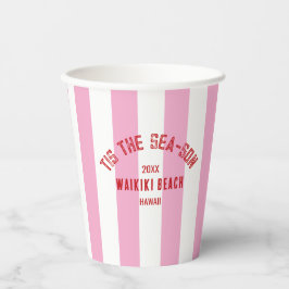 Das ist der Sea Son Custom Beach Weihnachten Rosa Pappbecher