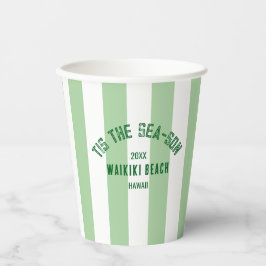 Das ist der Sea Son Custom Beach Weihnachtsstreife Pappbecher