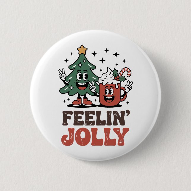 Das ist der Weihnachtsbaum-Weihnachtsmannmütze-Kaf Button (Vorderseite)
