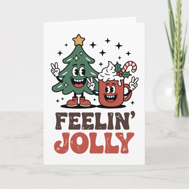 Das ist der Weihnachtsbaum-Weihnachtsmannmütze-Kaf Karte (Vorderseite)