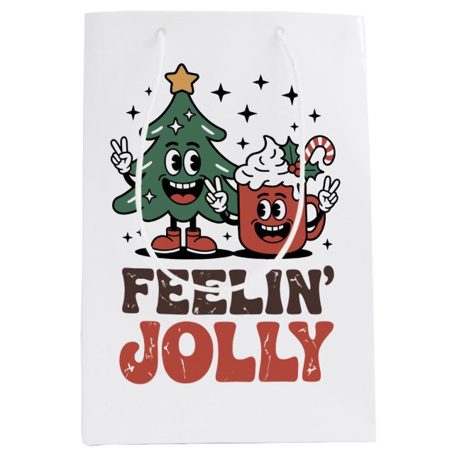 Das ist der Weihnachtsbaum-Weihnachtsmannmütze-Kaf Mittlere Geschenktüte (Vorderseite)
