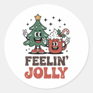 Das ist der Weihnachtsbaum-Weihnachtsmannmütze-Kaf Runder Aufkleber