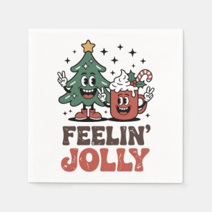 Das ist der Weihnachtsbaum-Weihnachtsmannmütze-Kaf Serviette