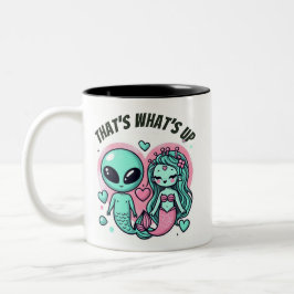 Das ist die Aquamarine Liebe unter rosa Wasser Zweifarbige Tasse