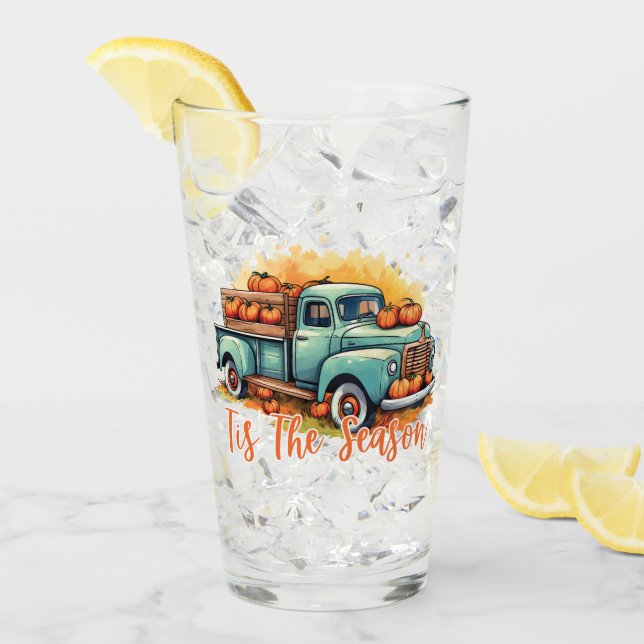 'Das ist die Jahreszeit, der Pumpkin-Truck Glas (Vorderseite Ice)