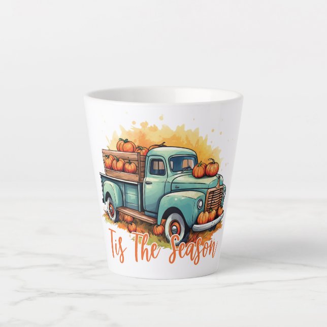 'Das ist die Jahreszeit, der Pumpkin-Truck Milchtasse (Vorderseite)