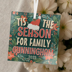 Das ist die Jahreszeit für das Familienfest Ornament Aus Glas
