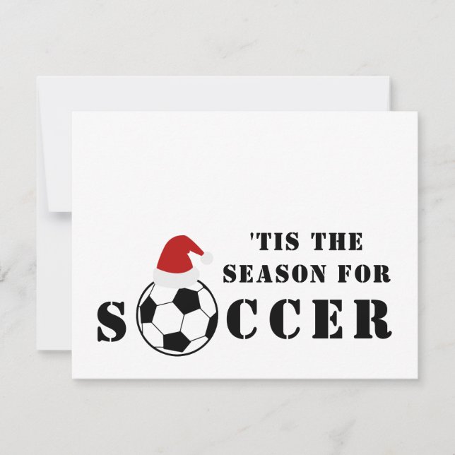 "Das ist die Jahreszeit für Fußball | Weihnachten Karte (Vorderseite)
