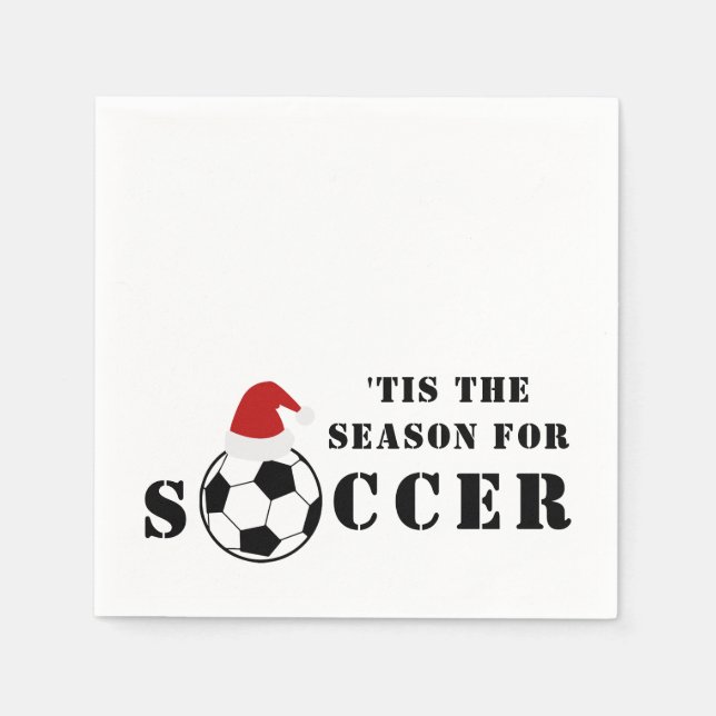 "Das ist die Jahreszeit für Fußball | Weihnachten Serviette (Vorderseite)
