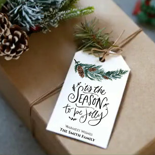 Das ist die Jahreszeit für Jolly   Kiefernkiefer Geschenkanhänger