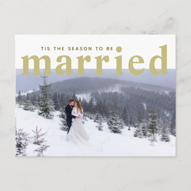 Das ist die Jahreszeit für Verheiratete Hochzeit i Postkarte (Vorderseite)