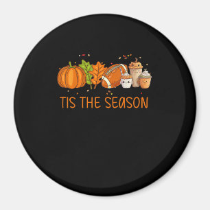Das ist die Jahreszeit Fußball Pumpkin Gewürze all Magnet