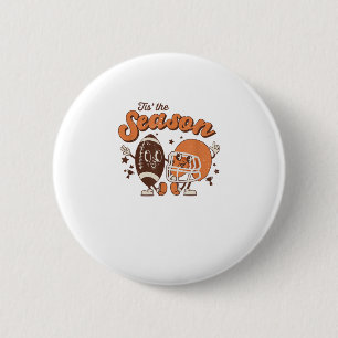 Das ist die Jahreszeit Fußball Retro Halloween Cre Button