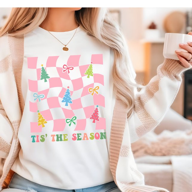 Das ist die Jahreszeit Groovy Pink Coquette Weihna Tri-Blend Shirt (Von Creator hochgeladen)