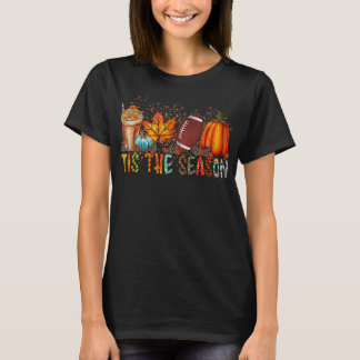 Das ist die Jahreszeit Leopard Pumpkin Football Ha T-Shirt