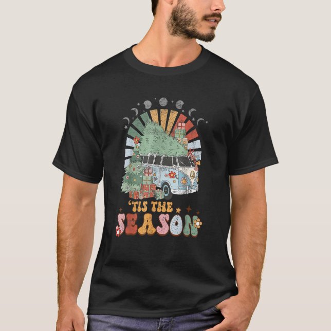 Das ist die Jahreszeit Merry Camper Weihnachtsbaum T-Shirt (Vorderseite)