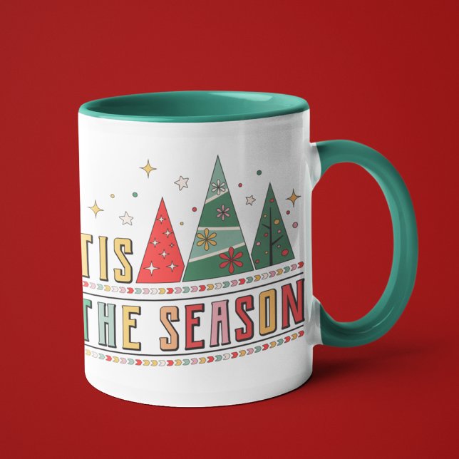 Das ist die Jahreszeit Moderne Weihnachtstypografi Tasse (Von Creator hochgeladen)