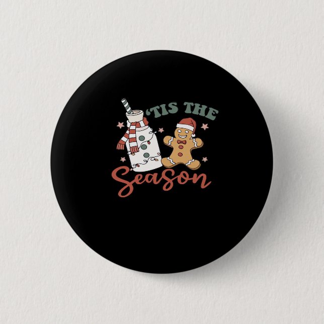 Das ist die Jahreszeit Neujahr Funny Christmas Button (Vorderseite)