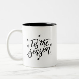 Das ist die Jahreszeit schwarz Zweifarbige Tasse