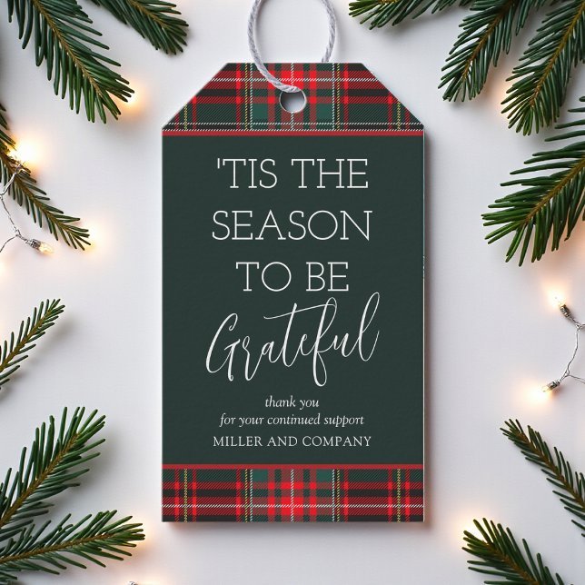 "Das ist die Jahreszeit, um dankbar Weihnachten in Geschenkanhänger (Von Creator hochgeladen)