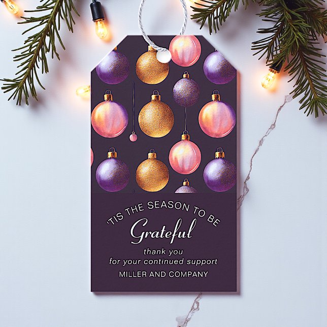 "Das ist die Jahreszeit, um dankbar Weihnachten in Geschenkanhänger (Von Creator hochgeladen)