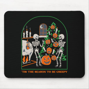 Das ist die Jahreszeit, um ein gruseliges Skeleton Mousepad