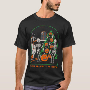 Das ist die Jahreszeit, um ein gruseliges Skeleton T-Shirt