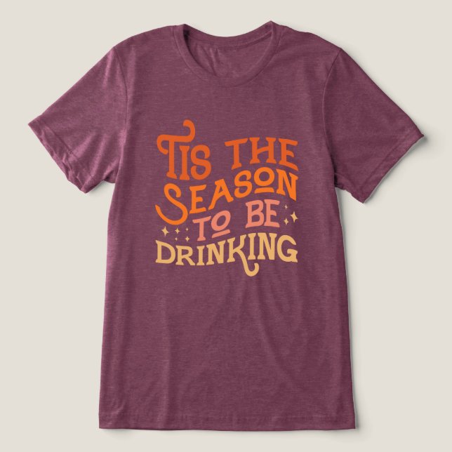 Das ist die Jahreszeit, um ein sonniges Urlaubsdes Tri-Blend Shirt (Design Vorderseite)