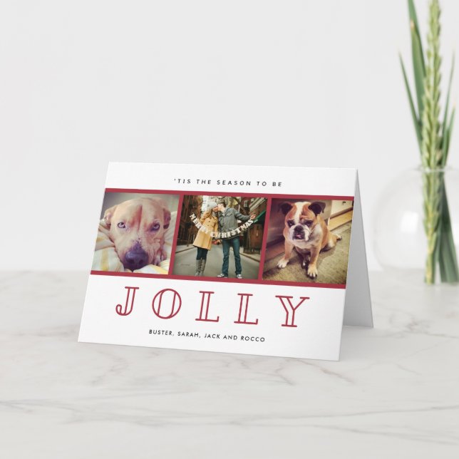 "Das ist die Jahreszeit, um Jolly Foto Weihnachten (Vorderseite)