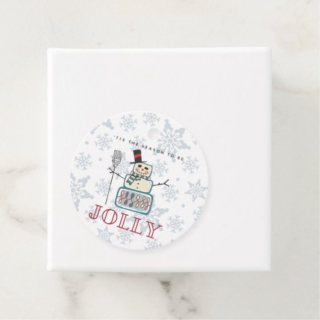 'Das ist die Jahreszeit, um Jolly Snowman Weihnach Geschenkanhänger (Beispiel)