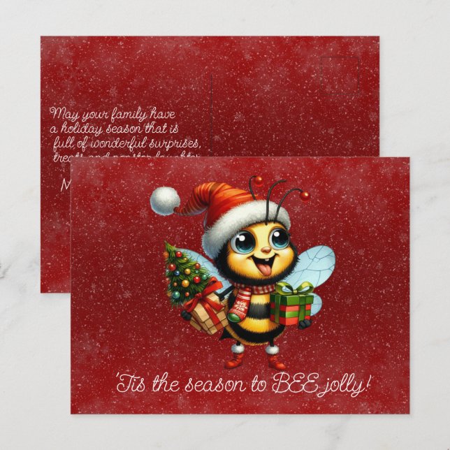 'Das ist die Jahreszeit, um Jolly zu sein Postkarte (Vorne/Hinten)