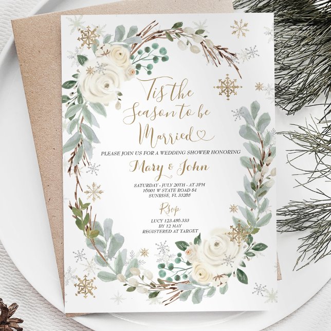 Das ist die Jahreszeit, um Verheiratet Winter flor Einladung (Von Creator hochgeladen)