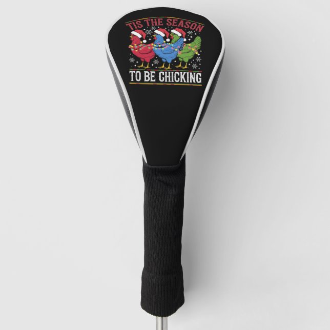 Das ist die Jahreszeit, um Weihnachten-Hühner-West Golf Headcover (Vorderseite)