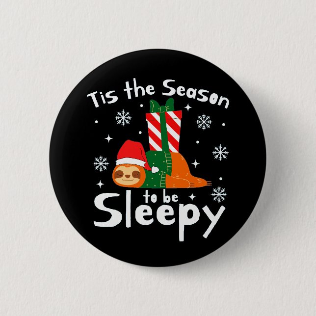 Das ist die Jahreszeit, um zu Weihnachten zufriede Button (Vorderseite)