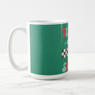 Das ist die Jahreszeit Weihnachtsbaum Groovy Retro Kaffeetasse