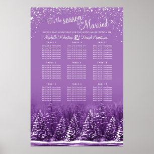 Das ist die Jahreszeit Winter Hochzeit lila Sitzpl Poster