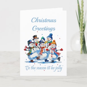 Das ist die Jahreszeit zu Jolly Dancing Jolly Snow Dankeskarte