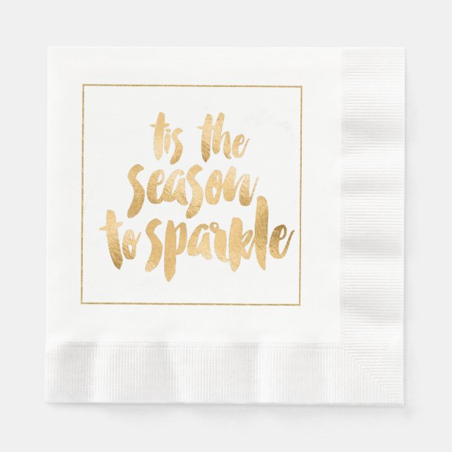Das ist die Jahreszeit zum Sparkle Weihnachtsbuch  Serviette (Vorderseite)