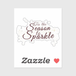 Das ist die Jahreszeit zum Sparkle, Weihnachtseleg Aufkleber
