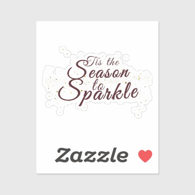Das ist die Jahreszeit zum Sparkle, Weihnachtseleg Aufkleber (Blatt)