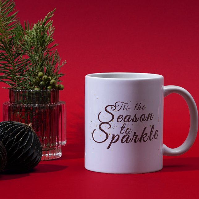 Das ist die Jahreszeit zum Sparkle, Weihnachtseleg Kaffeetasse (Von Creator hochgeladen)