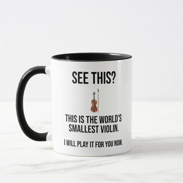 Das ist die kleinste Geige der Welt Tasse (Links)
